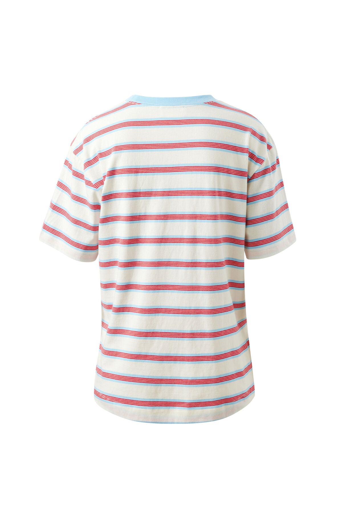 CERES LIFE STEVIE SLOUCHY TEE - MILK FRESH BLUE RED STRIPE