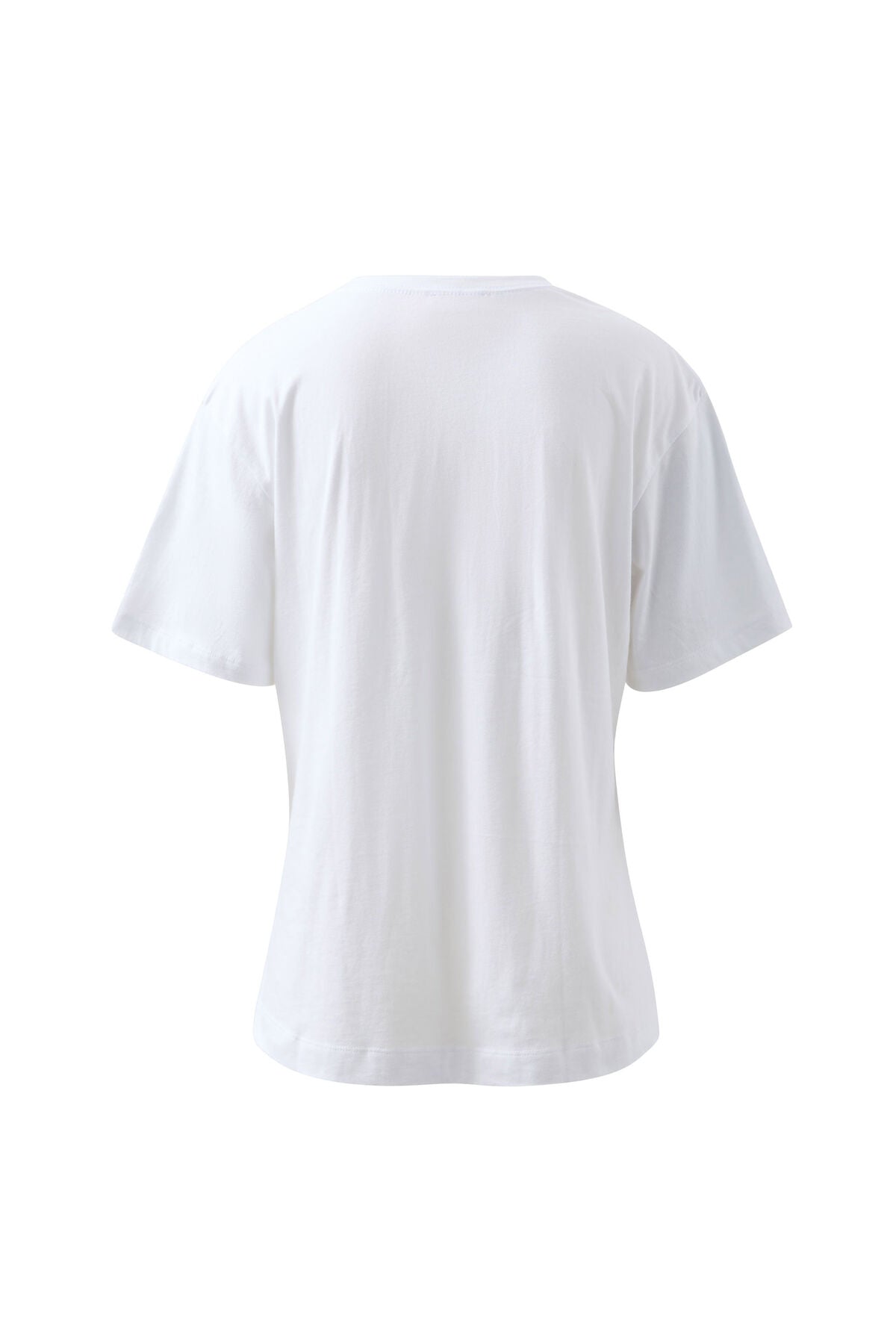 CERES LIFE STEVIE SLOUCHY SPLIT HEM TEE - WHITE/CHOC MONOGRAM