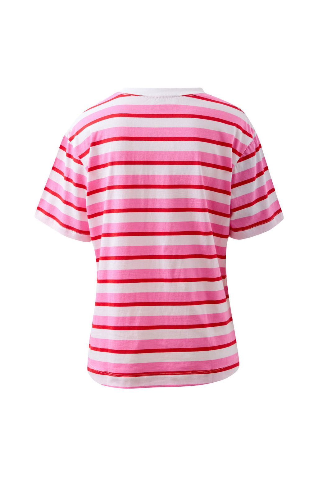 CERES LIFE STEVIE TEE - HIBISCUS/HERITAGE RED STRIPE