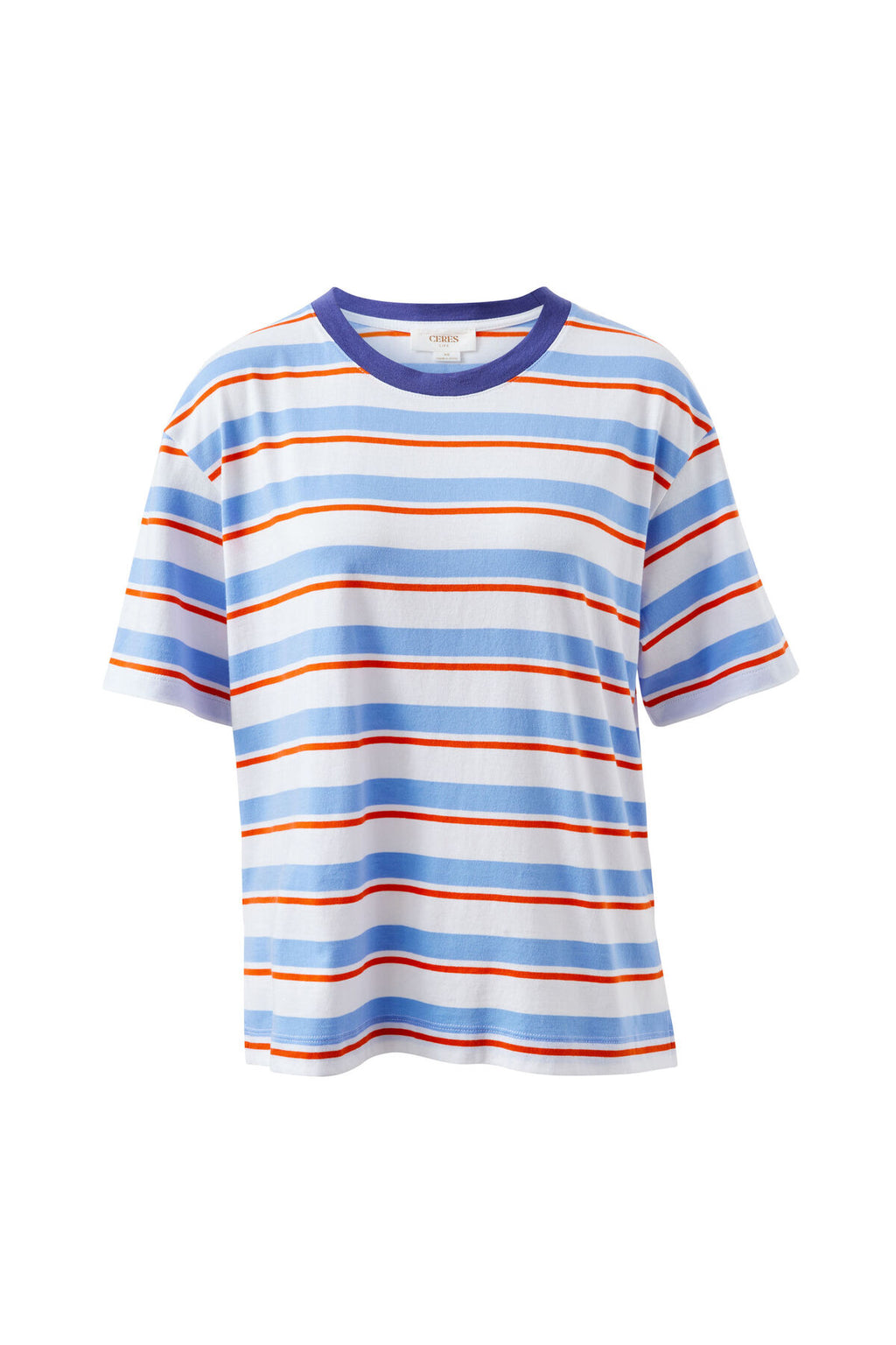 CERES LIFE STEVIE SLOUCHY TEE - SKY BLUE FLAME
