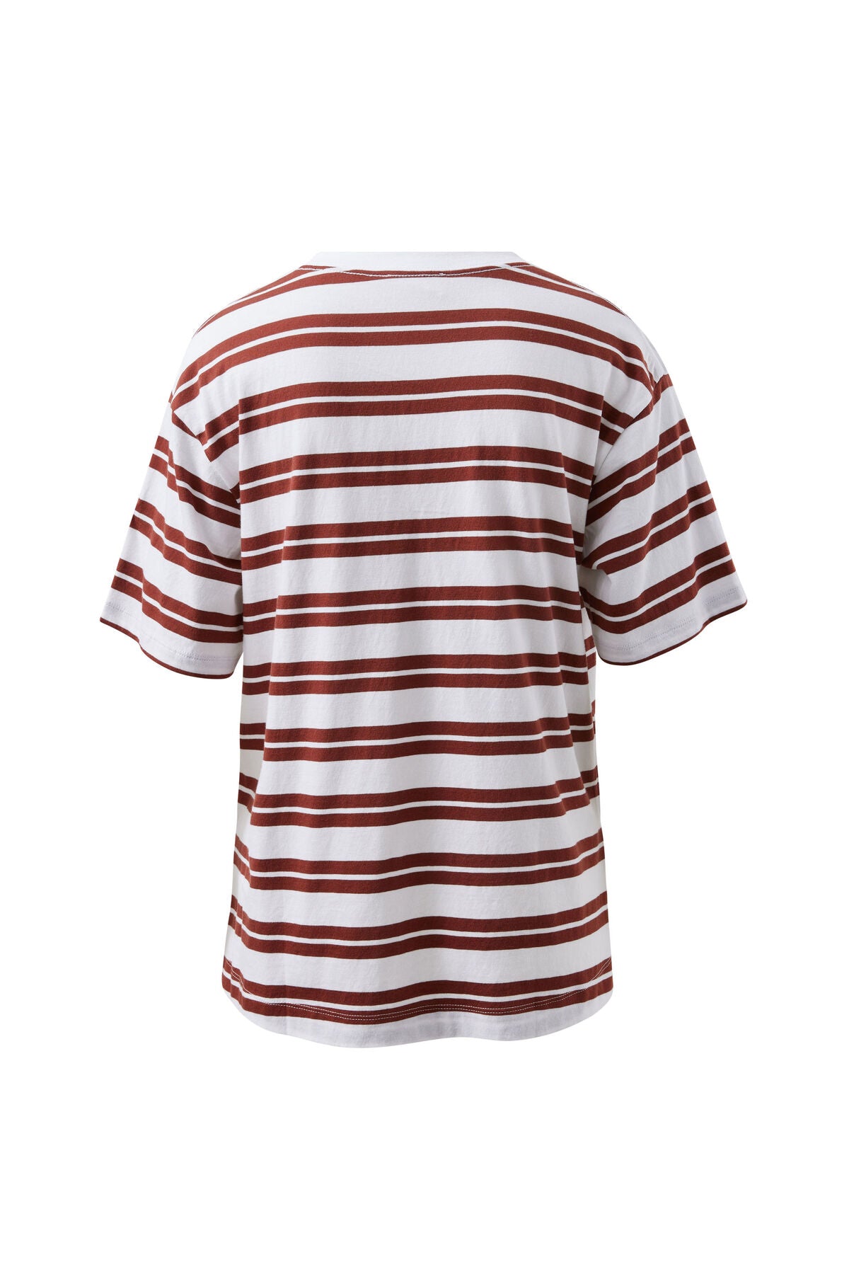 CERES LIFE STEVIE SLOUCHY TEE - BURNT TOFFEE STRIPE