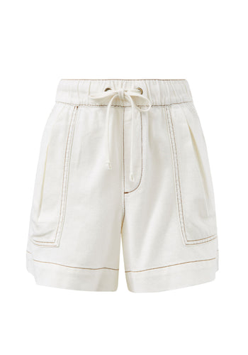 CERES LIFE DARCY RELAXED EVERYDAY SHORT - ECRU