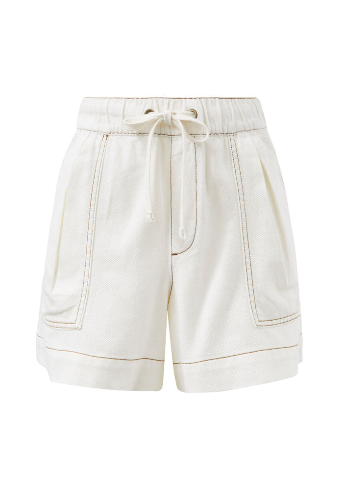 CERES LIFE DARCY RELAXED EVERYDAY SHORT - ECRU