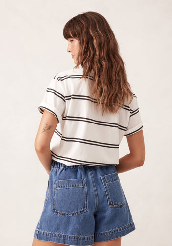 CERES LIFE DARCY RELAXED EVERYDAY SHORT - WASHED INDIGO