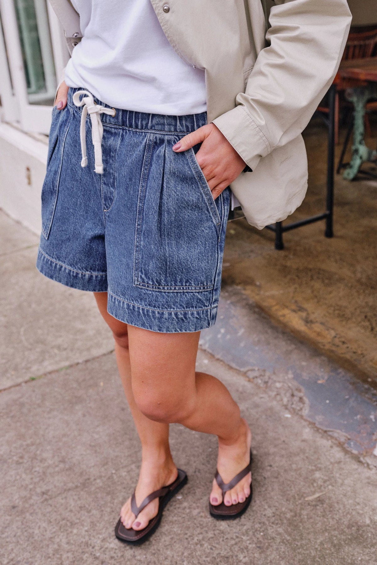 CERES LIFE DARCY RELAXED EVERYDAY SHORT - FRESH INDIGO