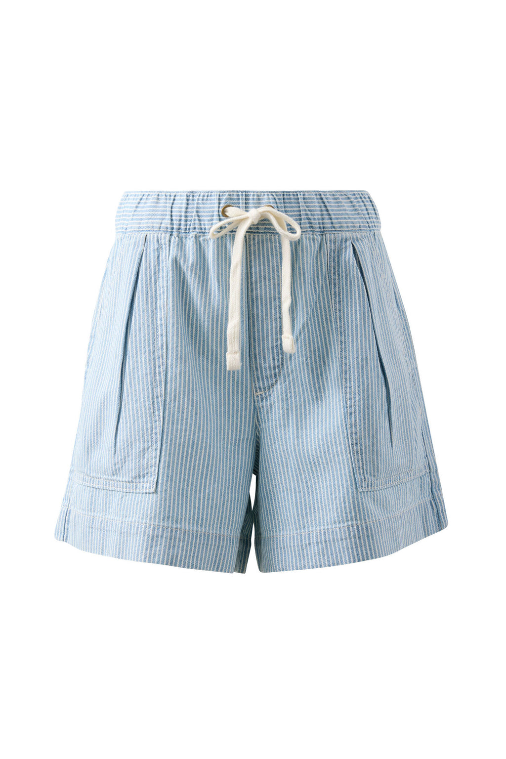 CERES LIFE DARCY RELAXED EVERYDAY SHORT - INDIGO/WHITE STRIPE