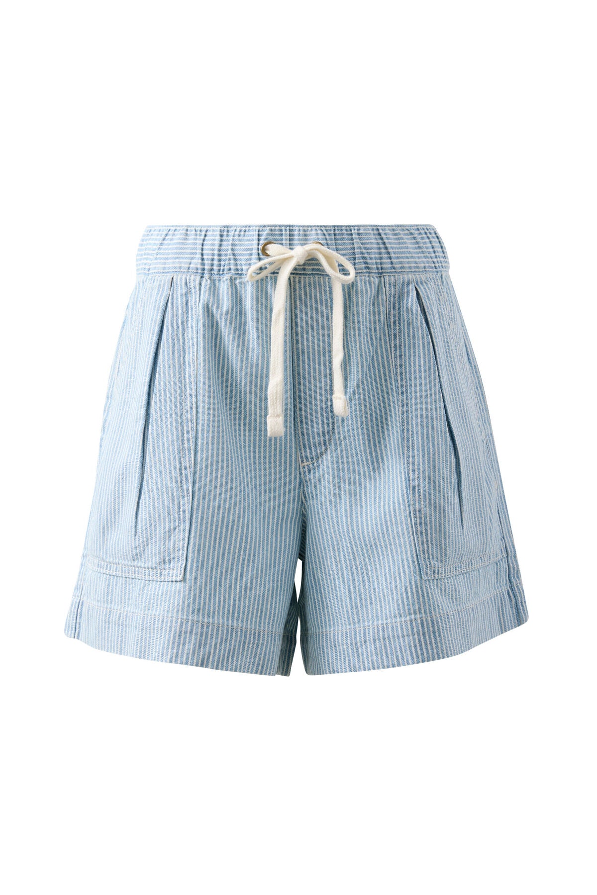 CERES LIFE DARCY RELAXED EVERYDAY SHORT - INDIGO/WHITE STRIPE