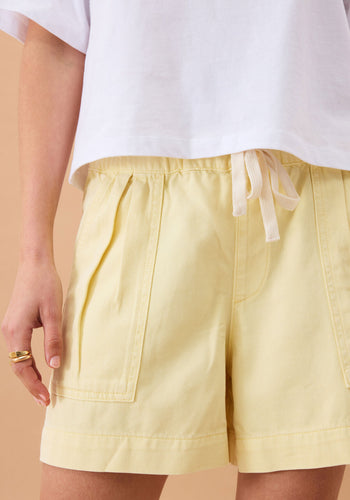 CERES LIFE DARCY RELAXED EVERYDAY SHORT - WASHED BUTTER