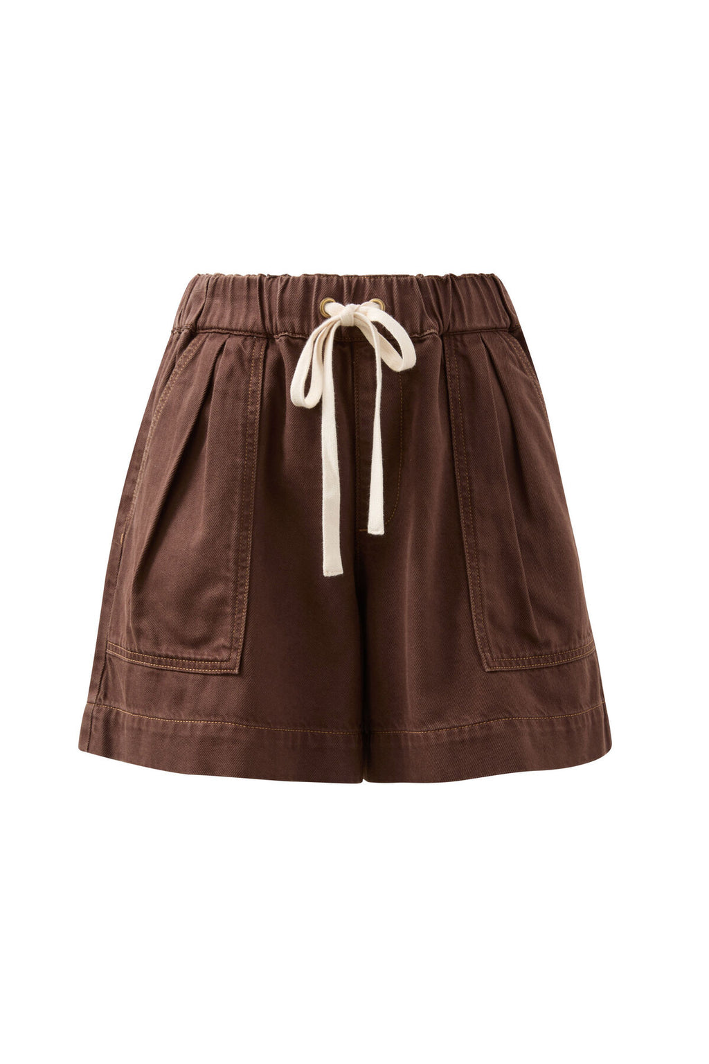CERES LIFE DARCY RELAXED EVERYDAY SHORT - CHOCOLATE