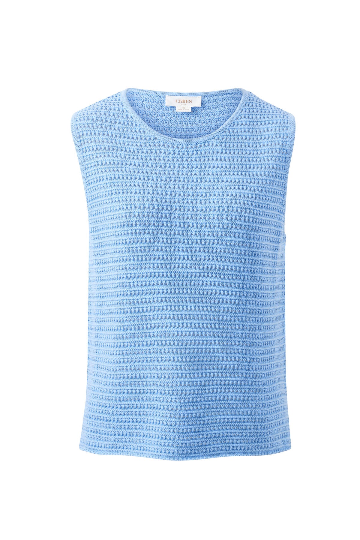 CERES LIFE MARGOT MESH KNIT TANK - SKY BLUE