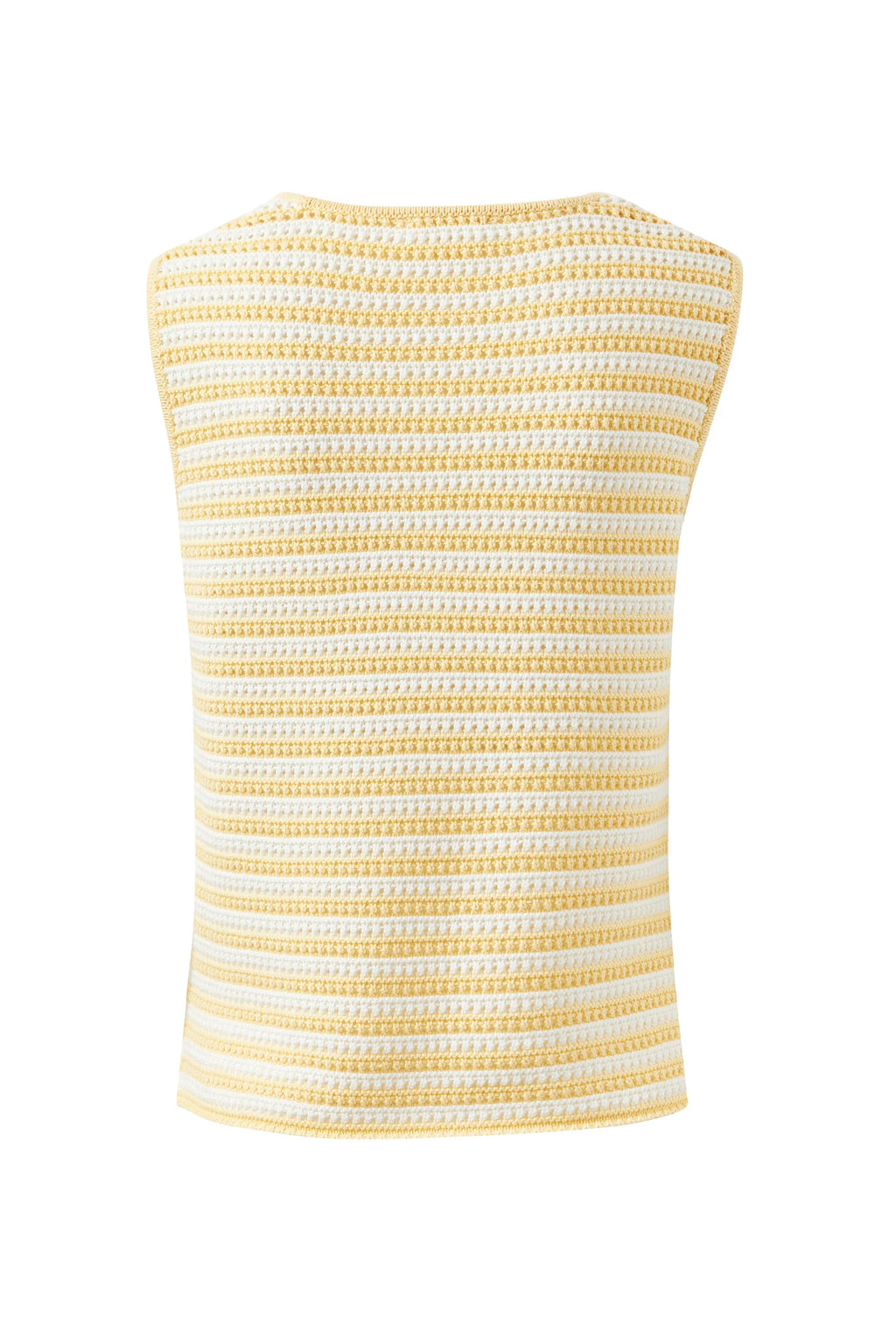 CERES LIFE MARGOT MESH KNIT TANK - BUTTER MILK FINE STRIPE