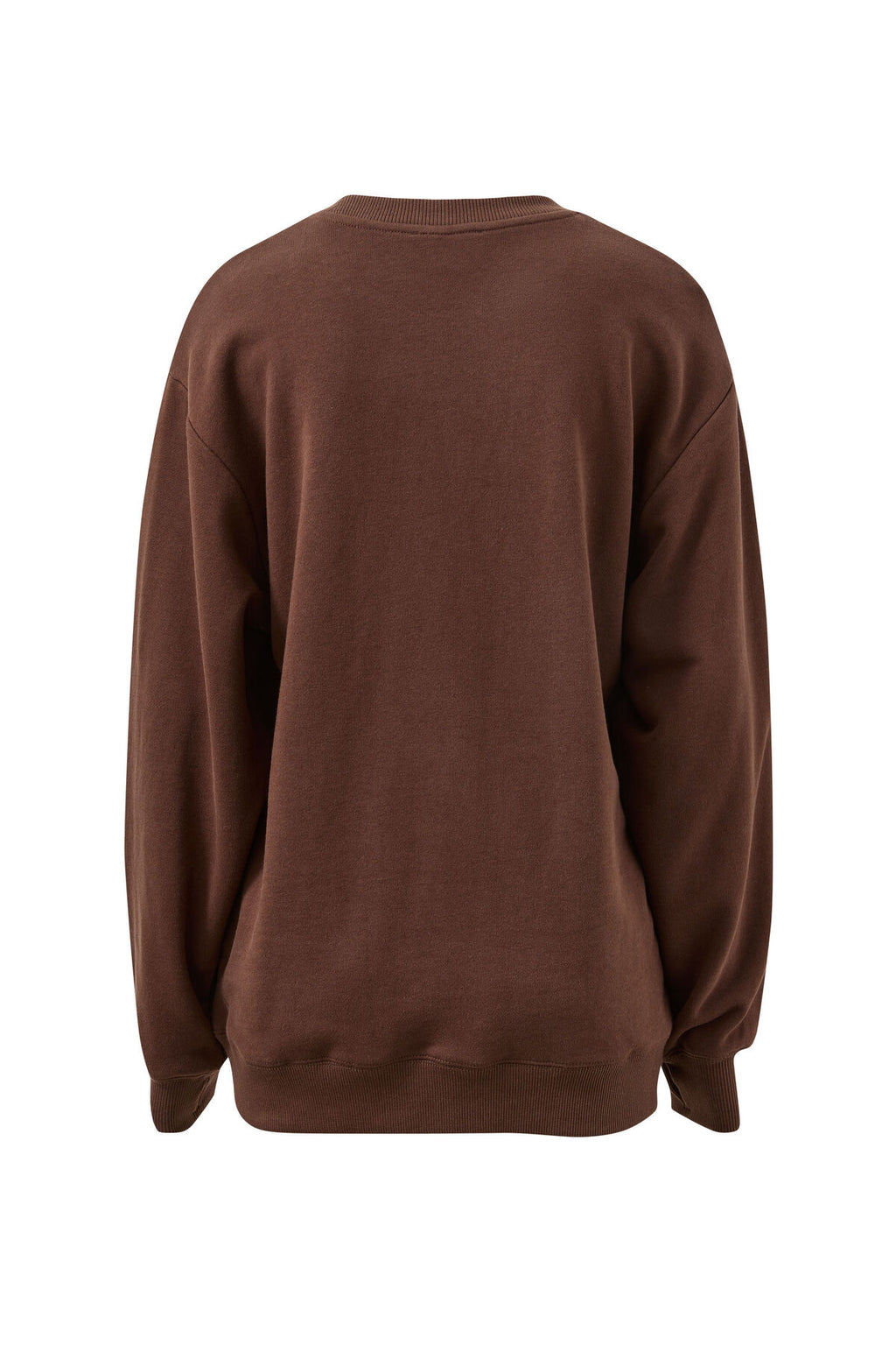 CERES LIFE ISLA OVERSIZED SLOUCHY CREW - BRUNETTE BROWN & SKY BLUE LOGO