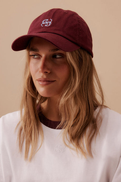 CERES LIFE MONOGRAM CAP - BURGUNDY