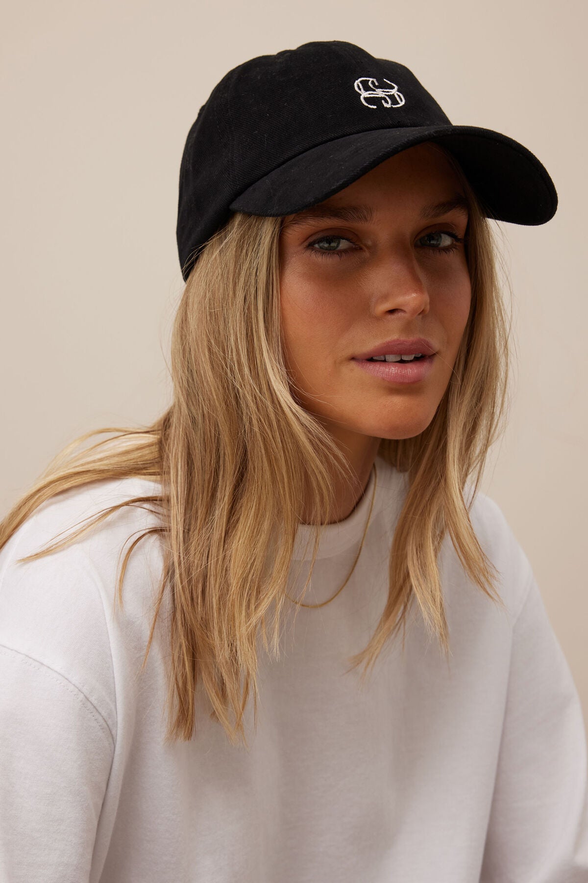 CERES LIFE PIP EVERYDAY CAP - BLACK/ECRU STITCH
