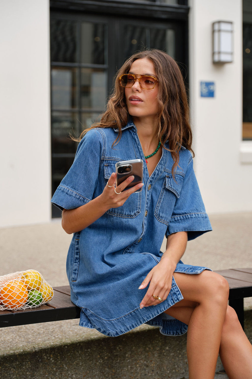 CERES LIFE SAMMY RELAXED SHIRTDRESS - FRESH INDIGO