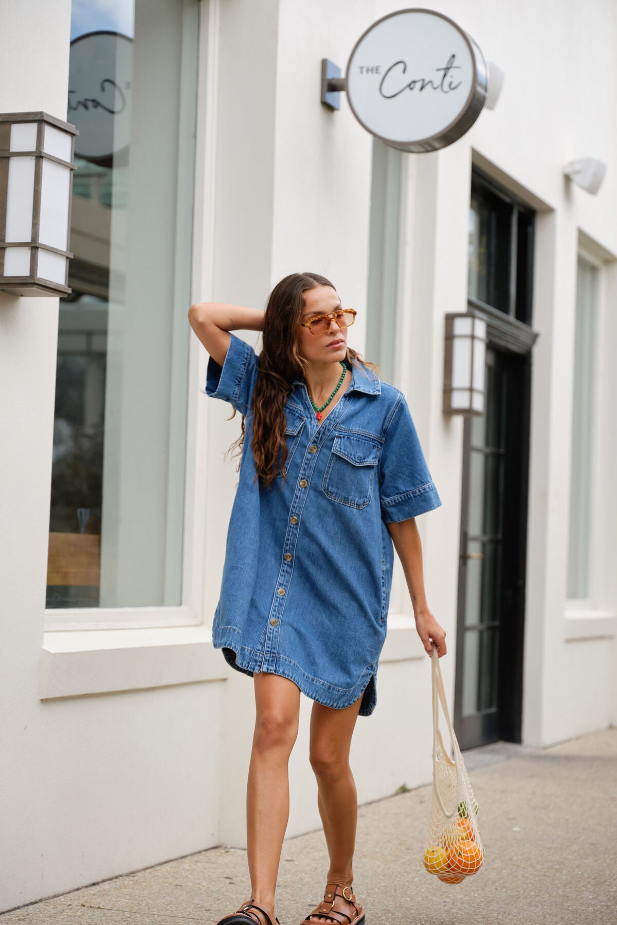 CERES LIFE SAMMY RELAXED SHIRTDRESS - FRESH INDIGO