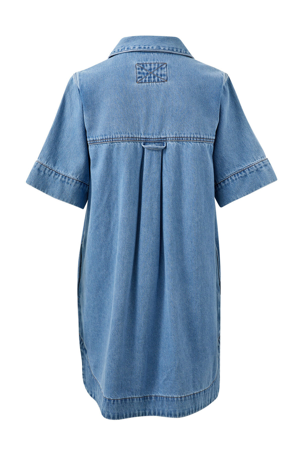 CERES LIFE SAMMY RELAXED SHIRTDRESS - MID WASH BLUE