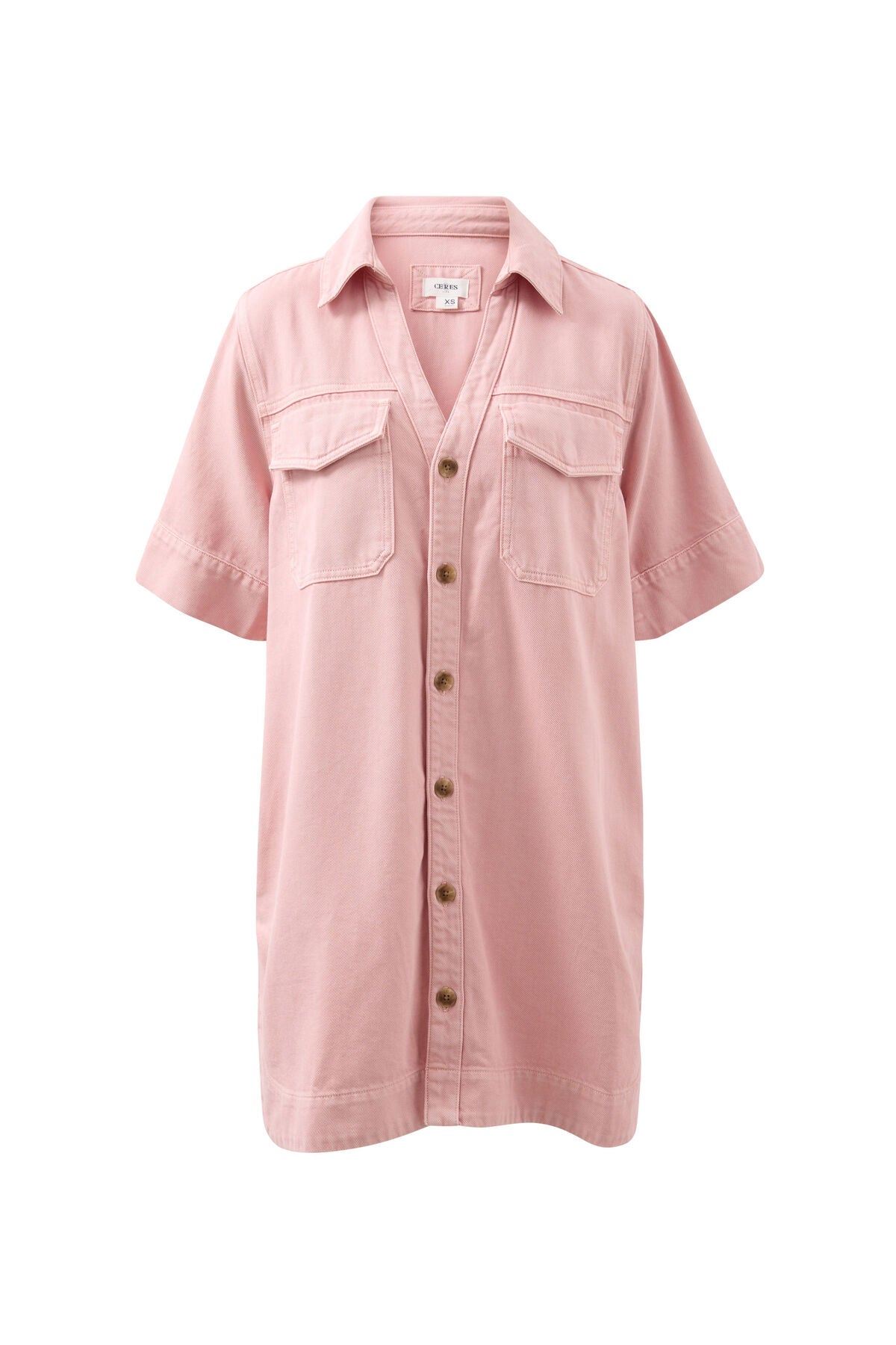 CERES LIFE SAMMY RELAXED DRESS - WASHED PINK