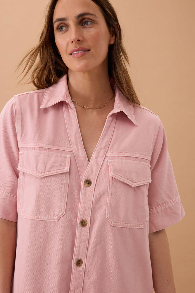 Load image into Gallery viewer, CERES LIFE SAMMY RELAXED DRESS - WASHED PINK