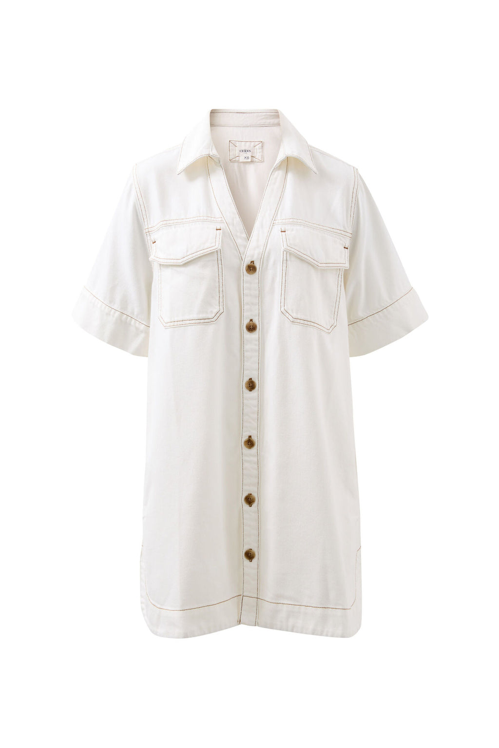 CERES LIFE SAMMY RELAXED DRESS - FRESH ECRU