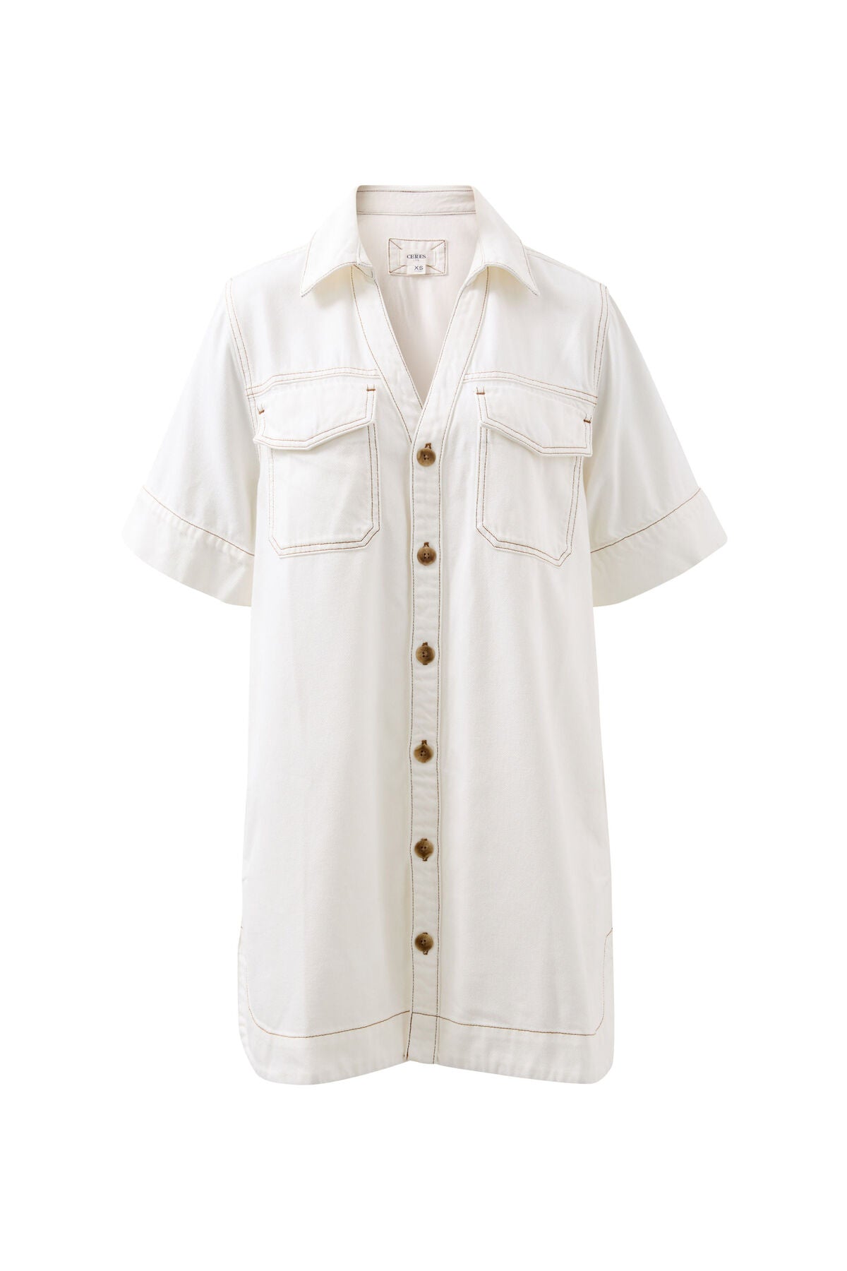 CERES LIFE SAMMY RELAXED DRESS - FRESH ECRU