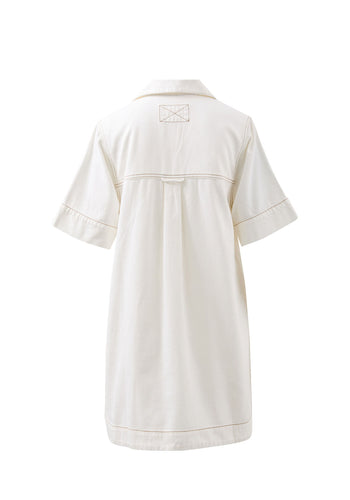 CERES LIFE SAMMY RELAXED DRESS - FRESH ECRU