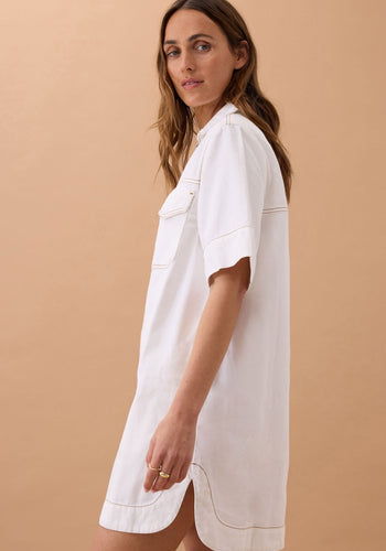 CERES LIFE SAMMY RELAXED DRESS - FRESH ECRU