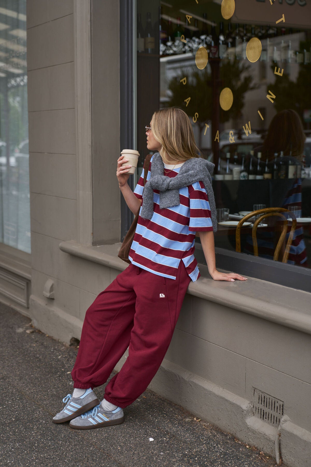 CERES LIFE BOWIE BARREL LEG TRACK - BURGUNDY