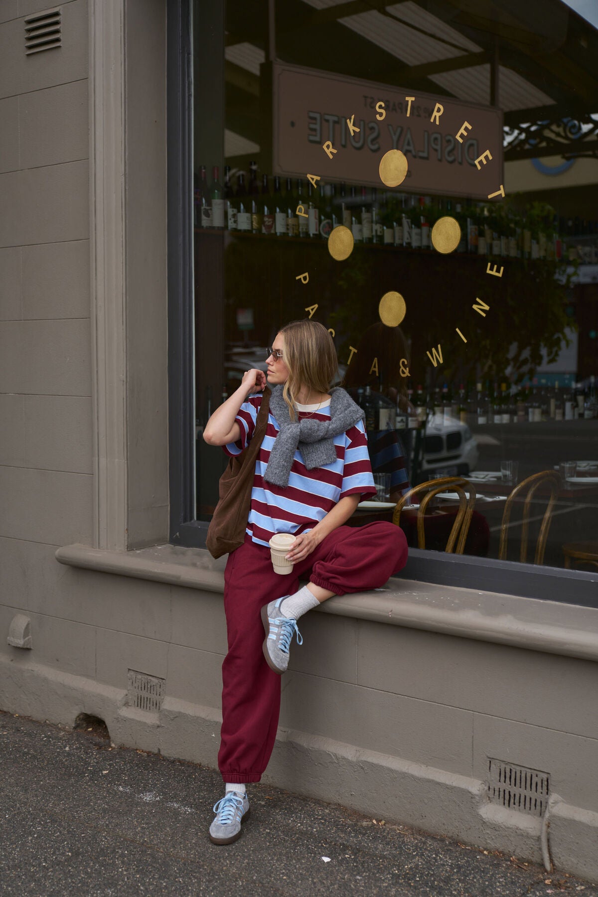 CERES LIFE BOWIE BARREL LEG TRACK - BURGUNDY