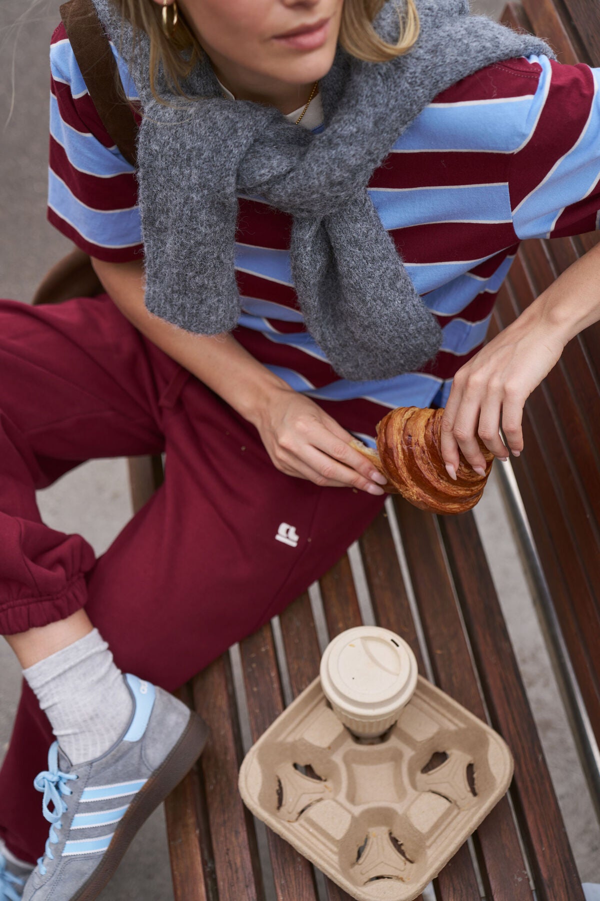 CERES LIFE BOWIE BARREL LEG TRACK - BURGUNDY