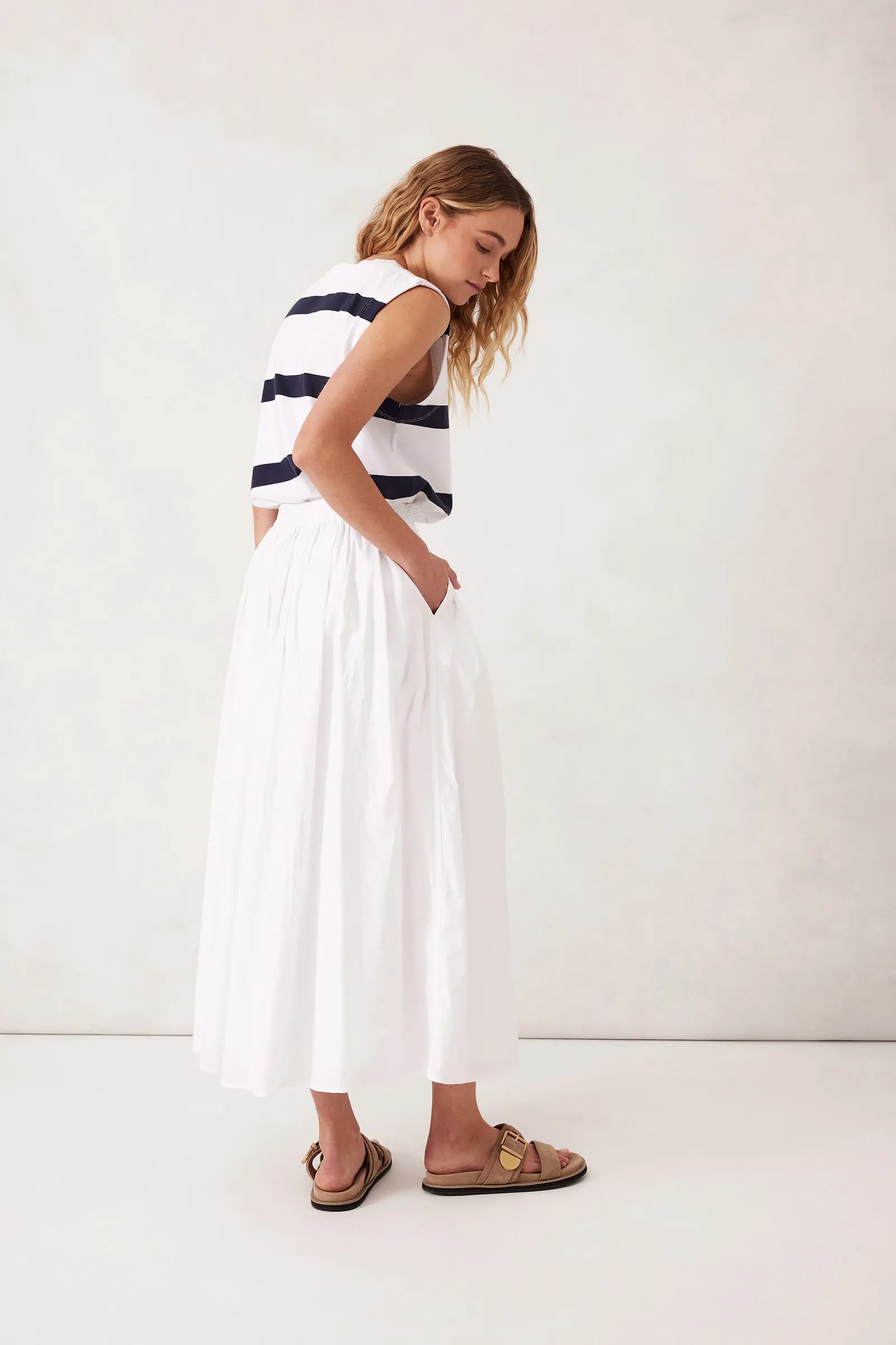 CERES LIFE FLORENCE MAXI SKIRT - WHITE