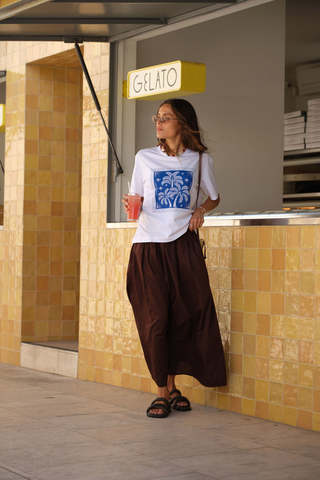 CERES LIFE FLORENCE MAXI SKIRT - CHOCOLATE