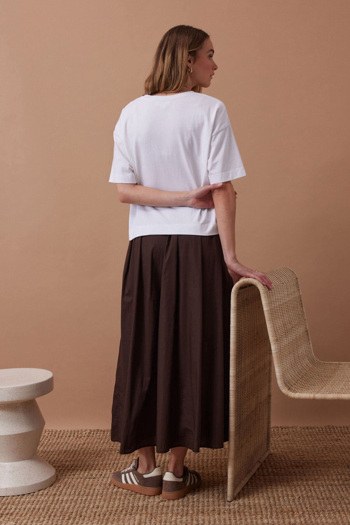 CERES LIFE FLORENCE MAXI SKIRT - CHOCOLATE