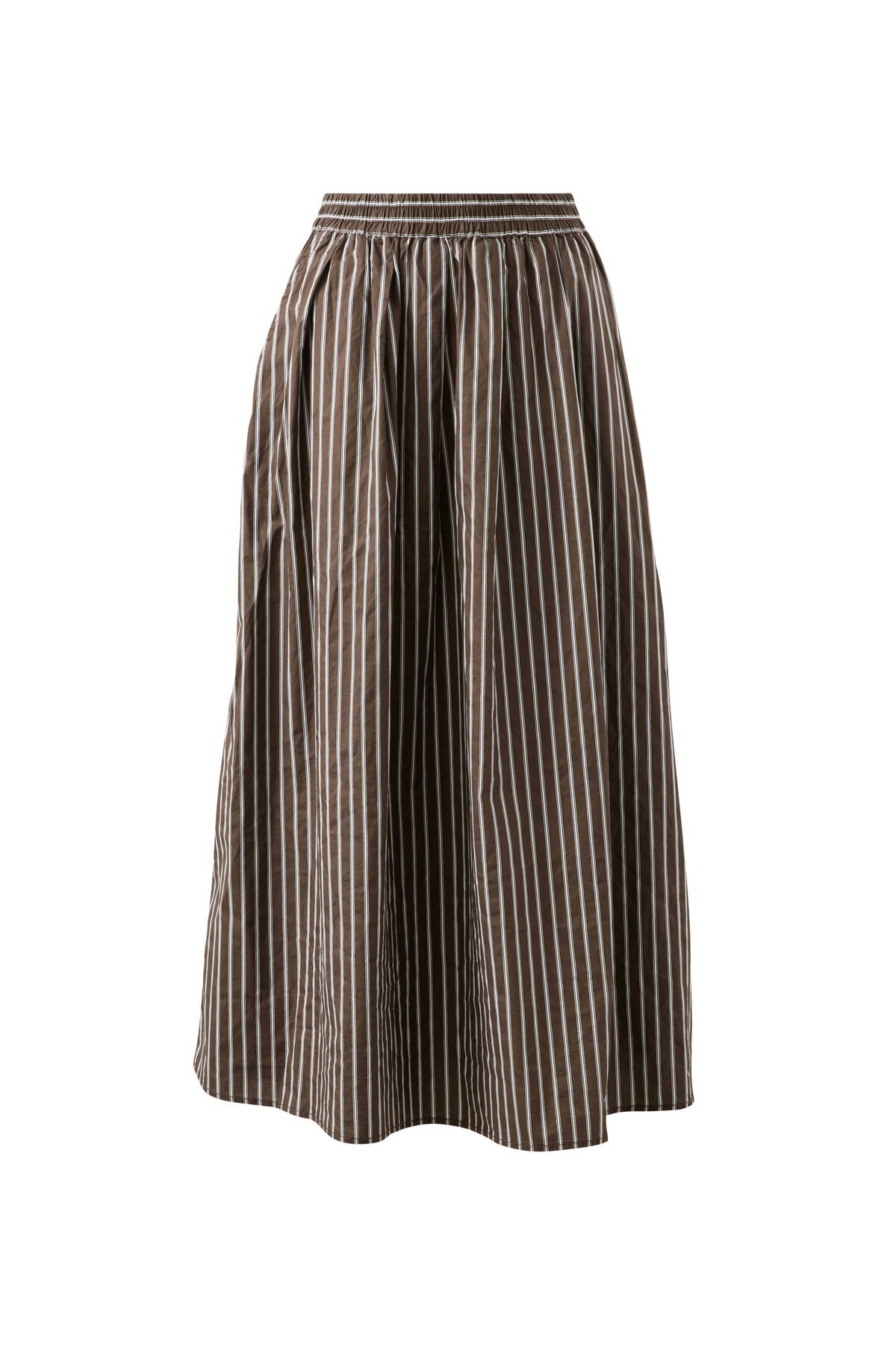 CERES LIFE FLORENCE MAXI SKIRT - CHOC/WHITE STRIPE
