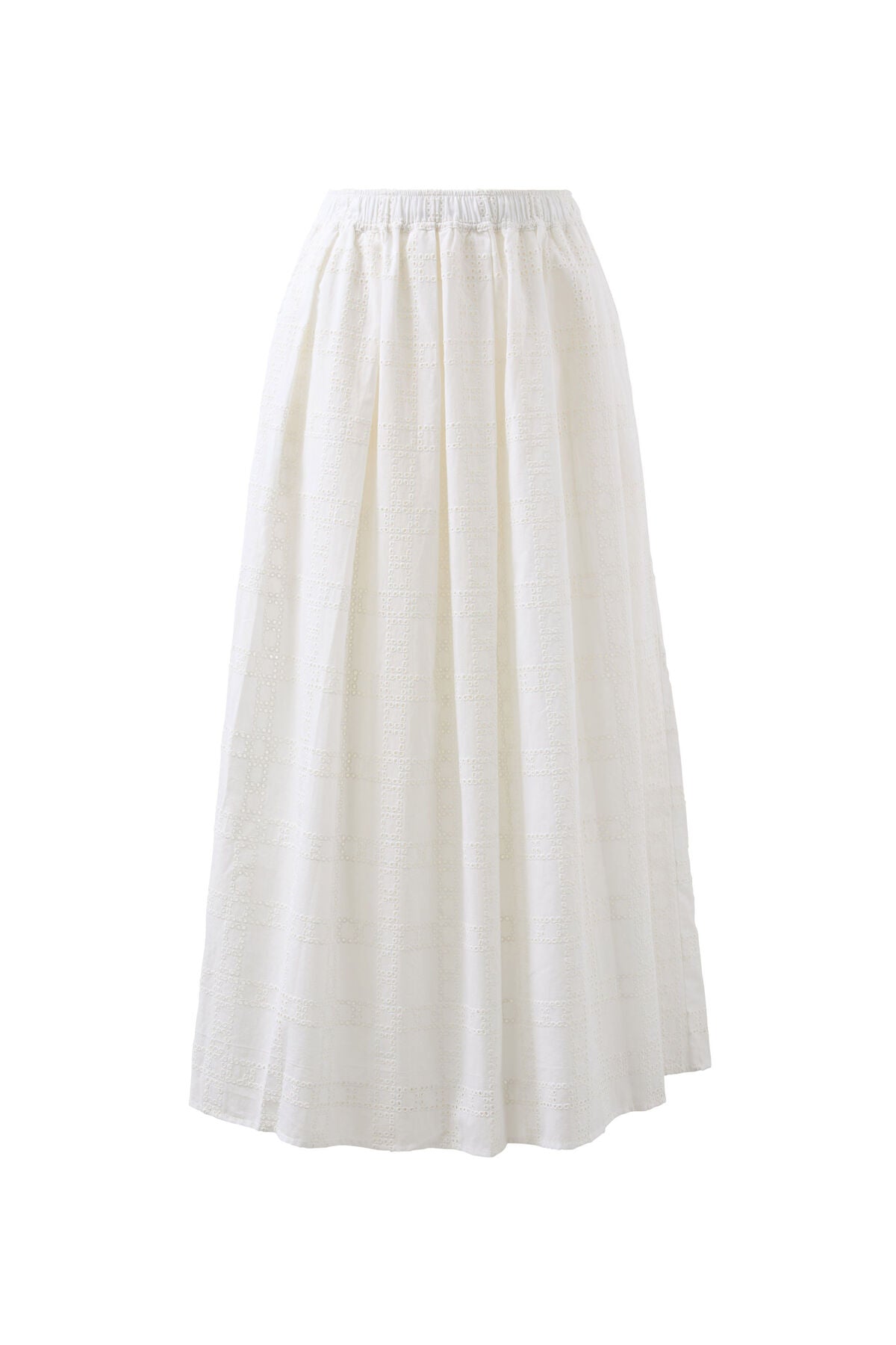 CERES LIFE FLORENCE MAXI SKIRT - WHITE BRODERIE