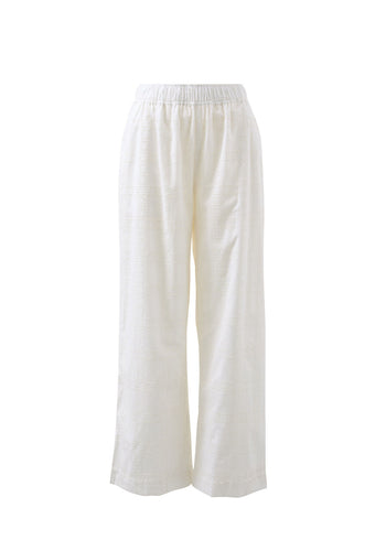 CERES LIFE LOUNGE PANT - WHITE BRODERIE