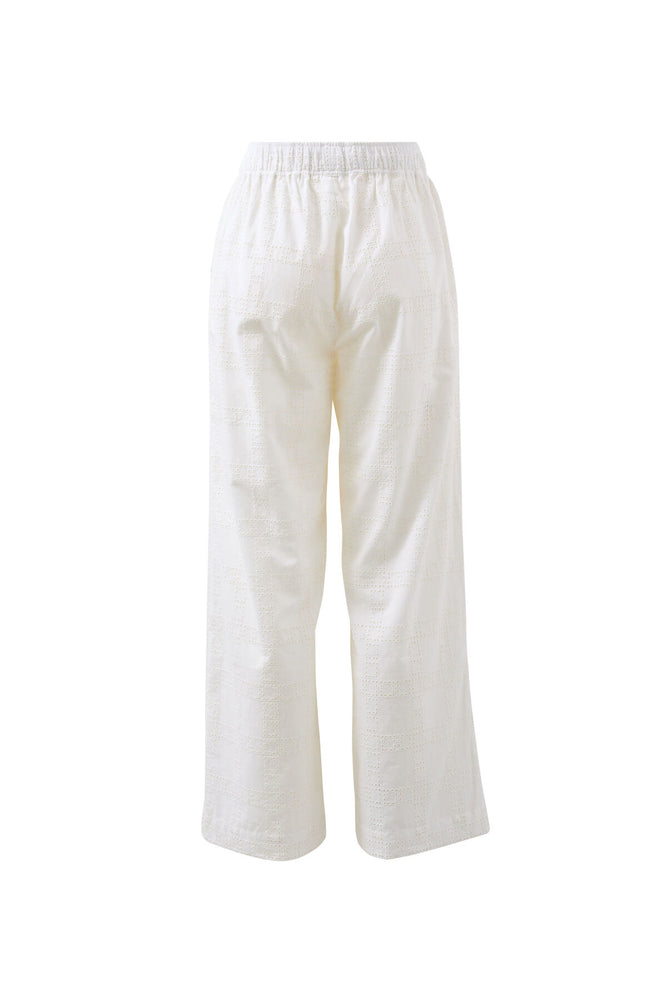 Load image into Gallery viewer, CERES LIFE LOUNGE PANT - WHITE BRODERIE