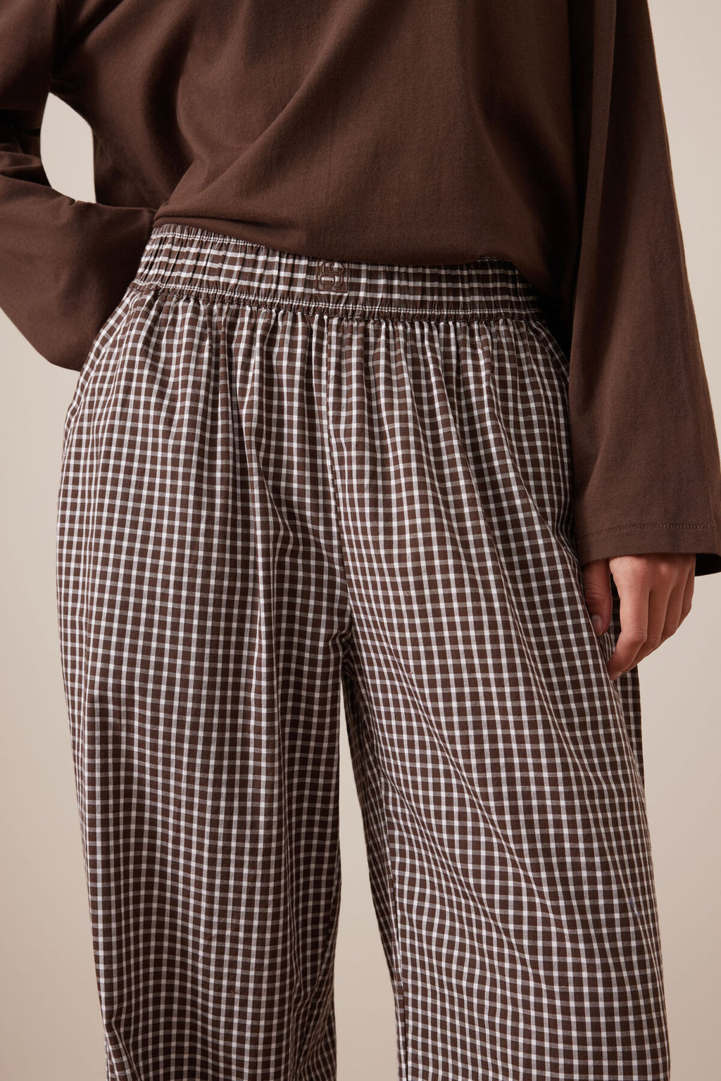 CERES LIFE THE LOUNGE PANT - CHOCOLATE CHECK