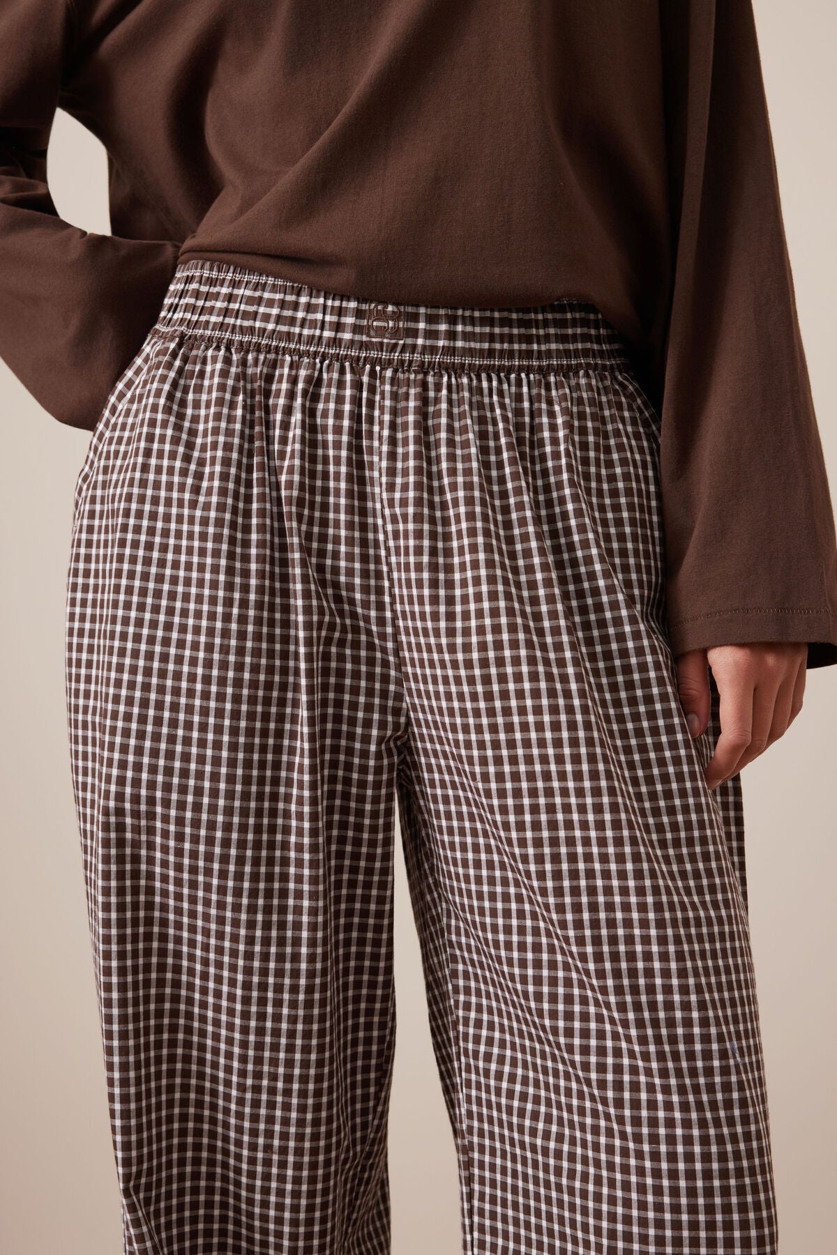 CERES LIFE THE LOUNGE PANT - CHOCOLATE CHECK