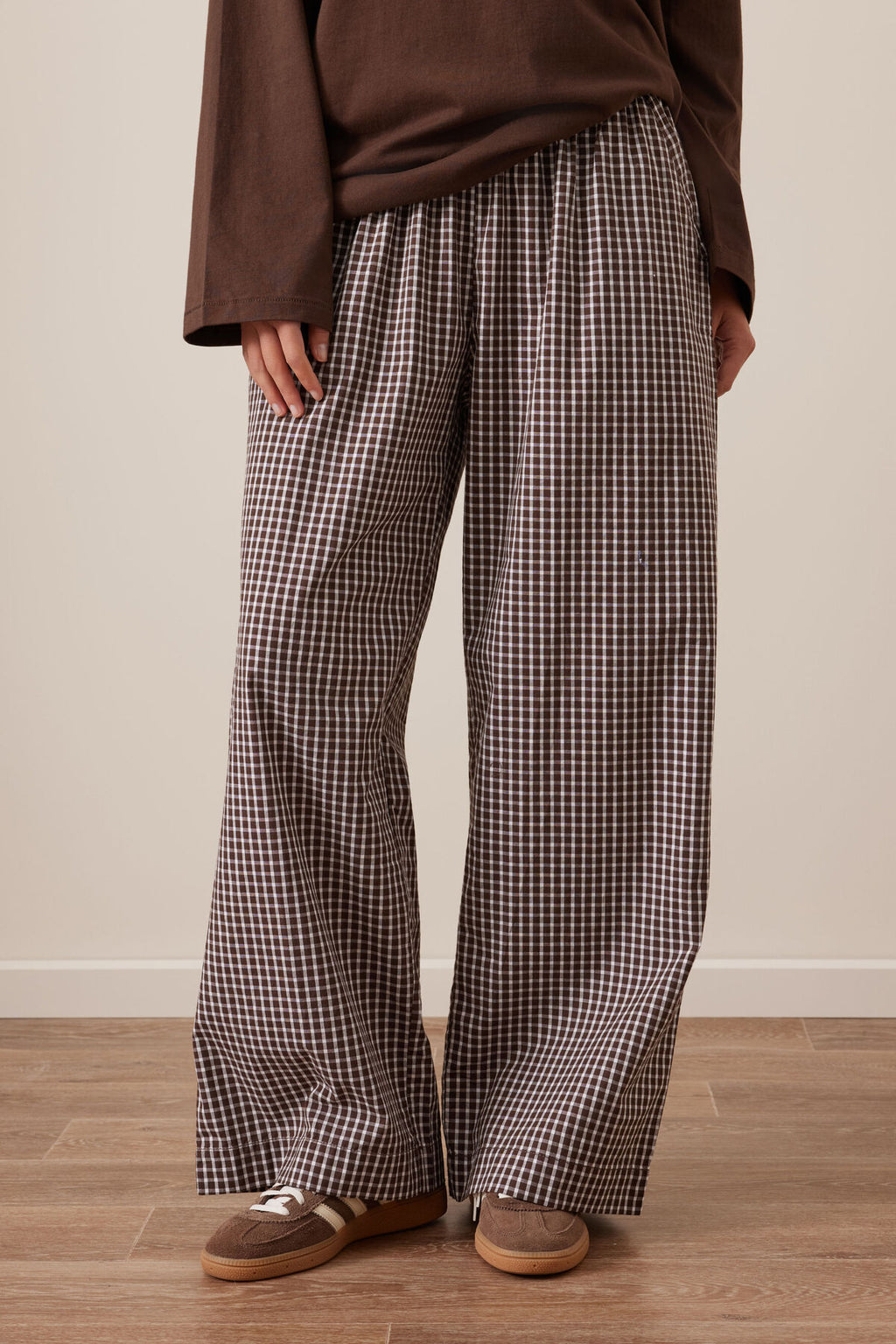CERES LIFE THE LOUNGE PANT - CHOCOLATE CHECK