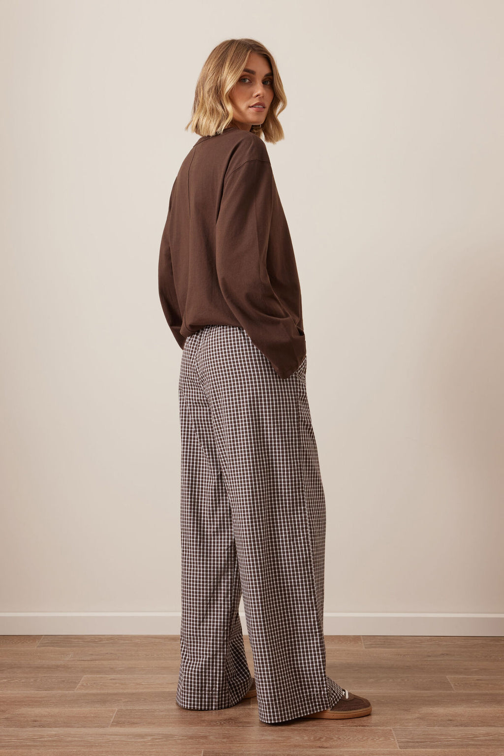 CERES LIFE THE LOUNGE PANT - CHOCOLATE CHECK