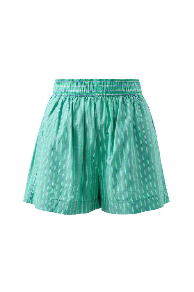 Load image into Gallery viewer, CERES LIFE COTTON MILA SHORT - ZESTY GREEN STRIPE