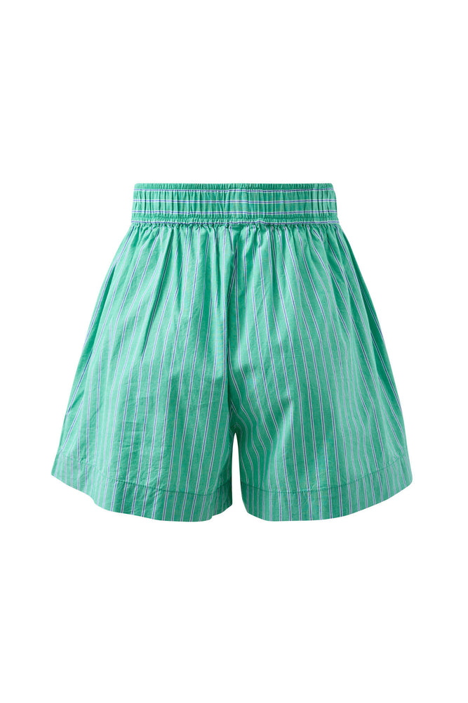 Load image into Gallery viewer, CERES LIFE COTTON MILA SHORT - ZESTY GREEN STRIPE