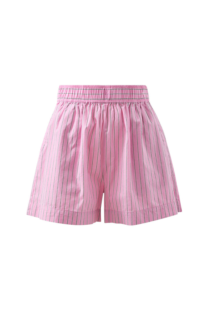 Load image into Gallery viewer, CERES LIFE COTTON MILA SHORT - HIBISCUS PINK STRIPE