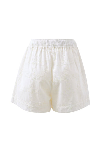 CERES LIFE MILA SHORTS - WHITE BRODERIE