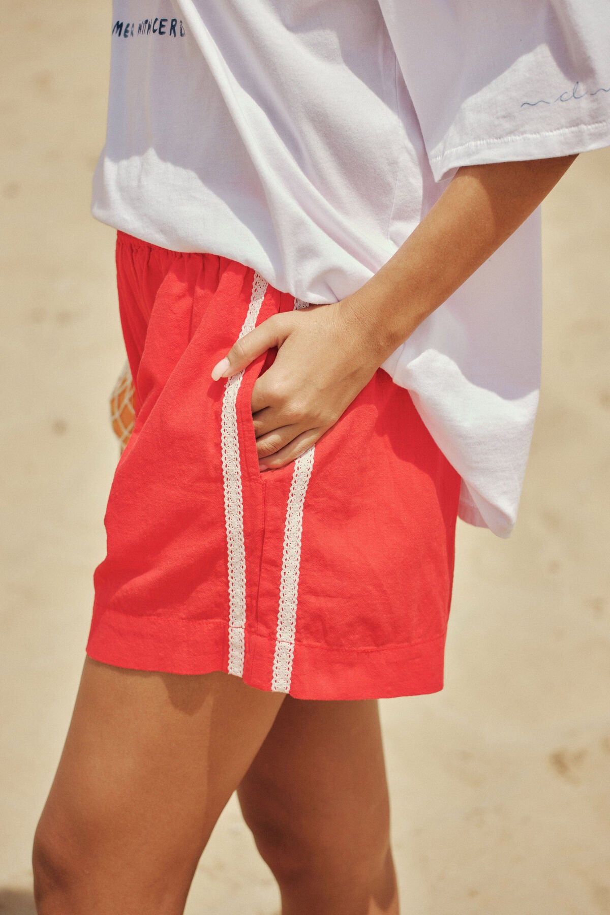 CERES LIFE COTTON MILA SHORT - HERITAGE RED