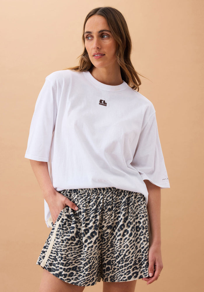CERES LIFE MILA SHORTS - LEOPARD LINEN