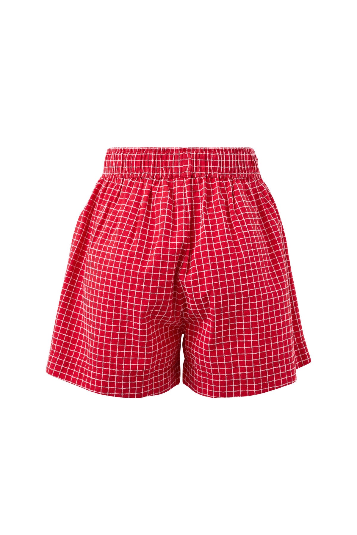 CERES LIFE MILA SHORT - TEXTURED RED CHECK