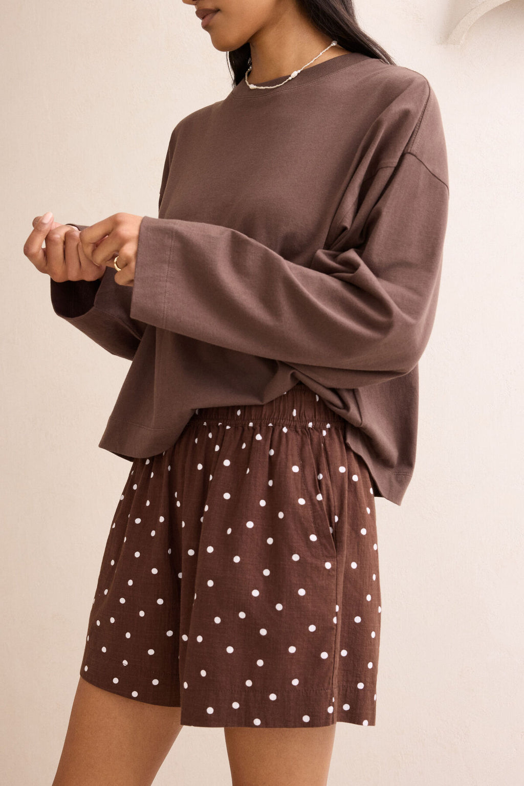 CERES LIFE MILA SHORT - CHOC SCATTERED SPOT