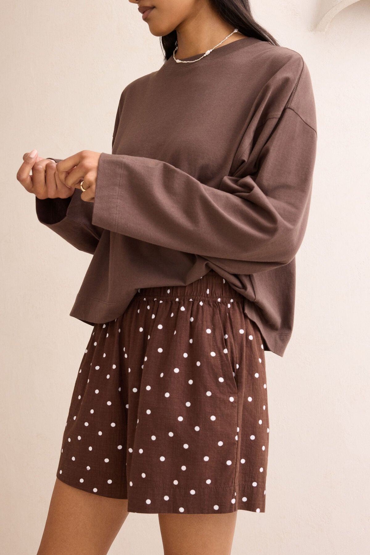 CERES LIFE MILA SHORT - CHOC SCATTERED SPOT